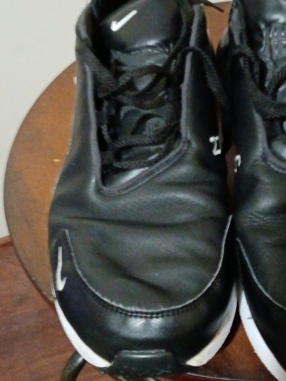 Nike Air Max 270 Men's Size 14 US BQ6171-001 Black White Leather Athletic Shoes - Picture 6 of 13